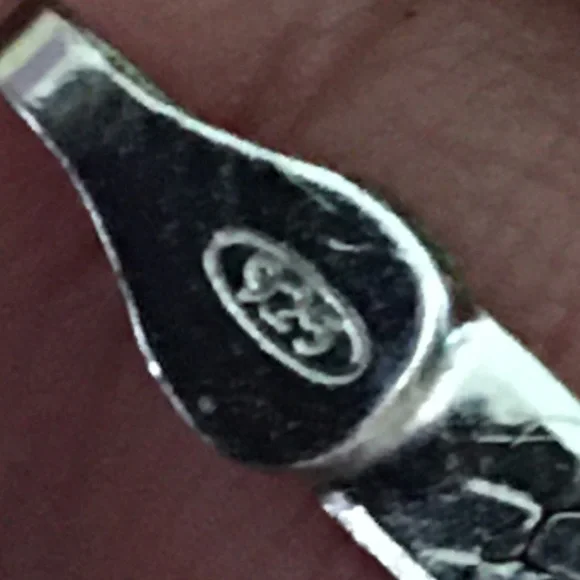 Vintage Italy 925 SS flat herringbone bracelet - Picture 7 of 7